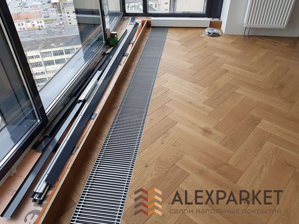 Укладка паркета Тарвуд английская ёлка дуб Фредди